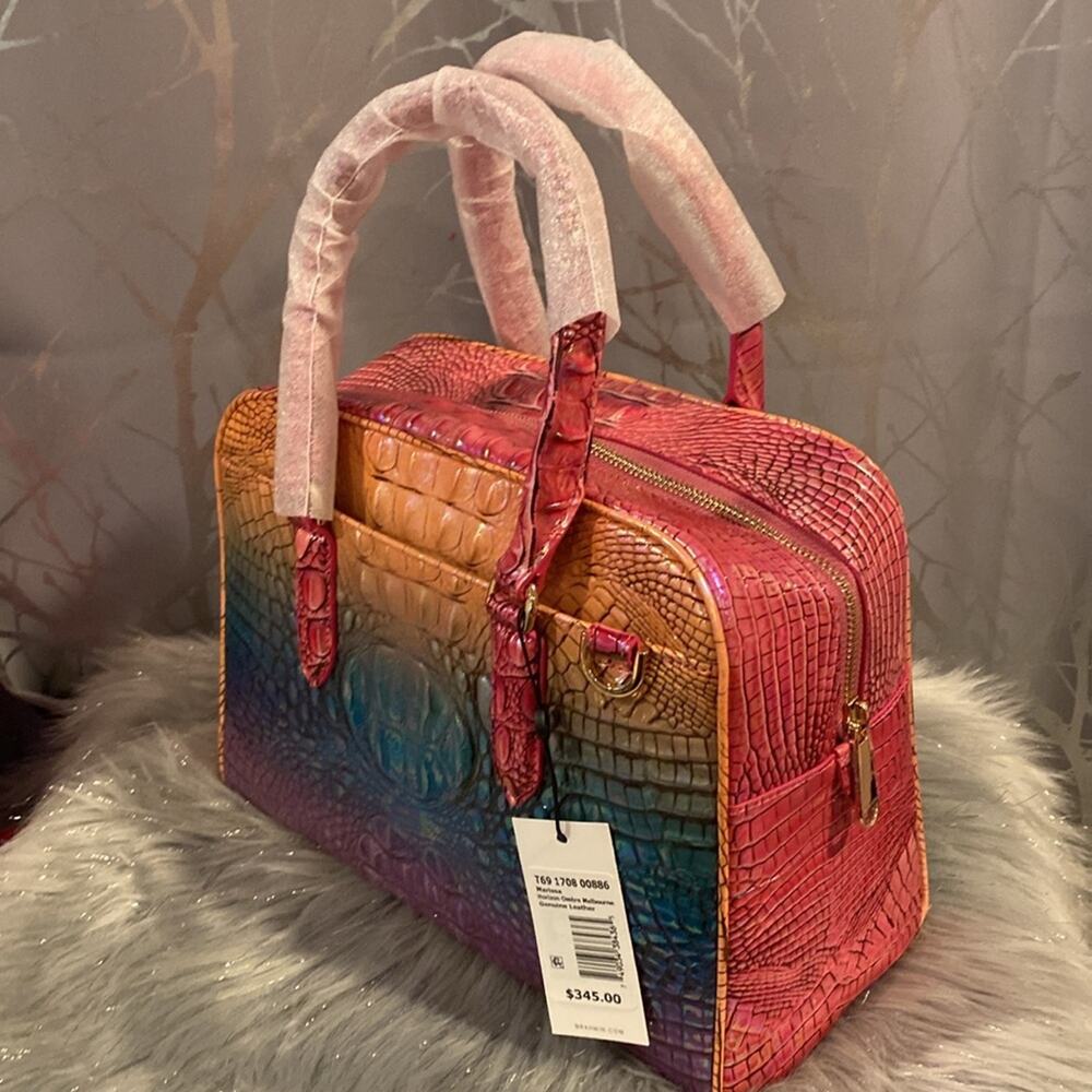 BNWT BRAHMIN Marissa Horizon Ombre Melbourne Leather Handbag - Picture 8 of 11